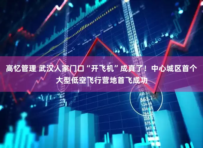 高忆管理 武汉人家门口“开飞机”成真了！中心城区首个大型低空飞行营地首飞成功